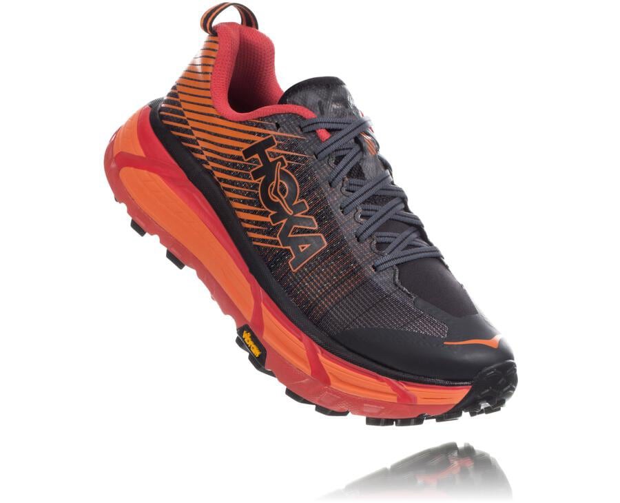 Tenis Hoka One One Trail Hombre Negros/Rojos - Evo Mafate 2 - WJPA68901